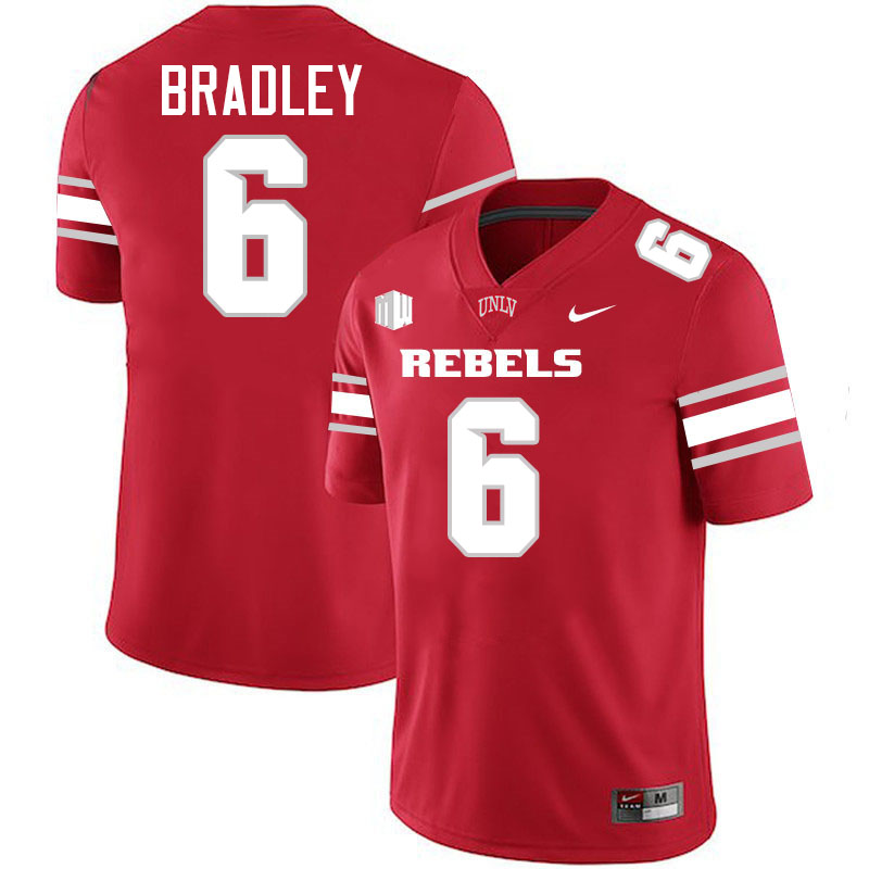 UNLV Rebels #6 Jaden Bradley College Football Jerseys,Uniforms-Scarlet